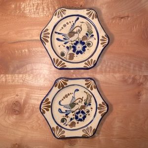 Tonala Pottery Made in Mexico Bird Wall Hanging Plate Decor